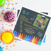 Kinder, kleurrijk elementair Afstuderen Servet