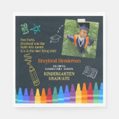 Kinder, kleurrijk elementair Afstuderen Servet (Voorkant)