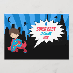 *~* Kinder kleurrijk SUPERHEROS Vet Baby shower Kaart