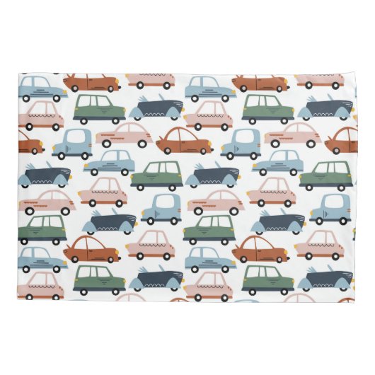 Kinder kleurrijke Retro-auto en vrachtwagenpatroon Kussensloop (Achterkant)