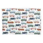 Kinder kleurrijke Retro-auto en vrachtwagenpatroon Kussensloop (Voorkant)
