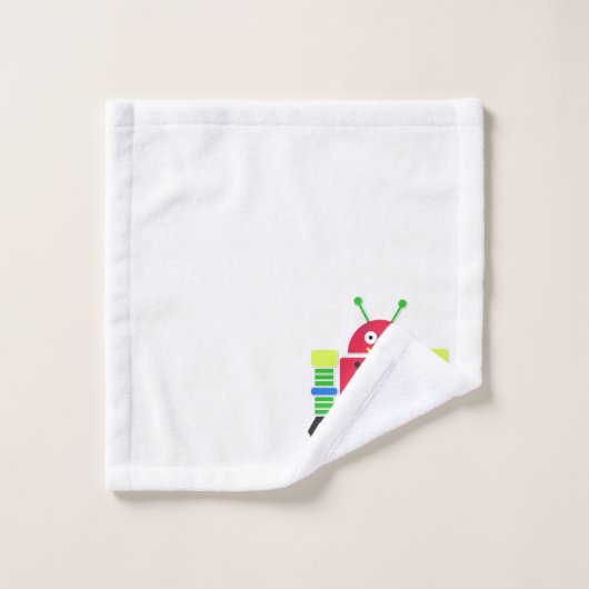 Kinder kleurrijke Robot-handdoekset Bad Handdoek (Wasdoekje)