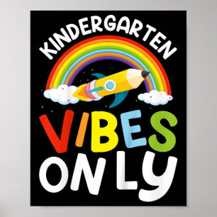 Kinder kleuterschool vibes alleen terug naar schoo poster
