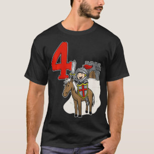 Kinder Knight th BirthdayCastle and Number T-shirt