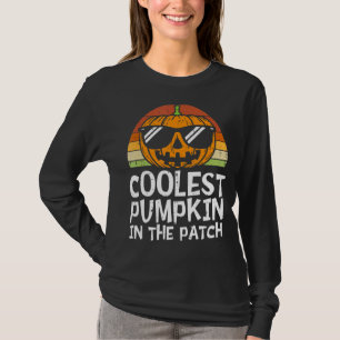 Kinder koelste pompoen in de pleister t-shirt