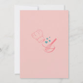 Kinder Koken Bakken Verjaardagsfeestuitnodiging Kaart (Achterkant)