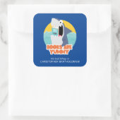 Kinder kookplaat vierkante sticker (Tas)