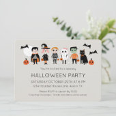 Kinder kostumepartij Halloween Kaart (Staand voorkant)