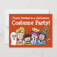 Kinder Kostuum Feest Uitnodigingen