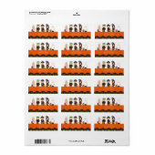 Kinder kostuums adreslabel III Etiket