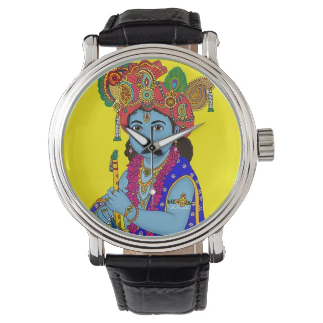 Kinder Krishna wandklok Horloge (Voorkant)