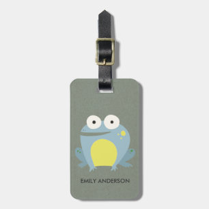 KINDER KUSTPERSONALISEERDE BLAUWE GREEN GRAY BABY BAGAGELABEL