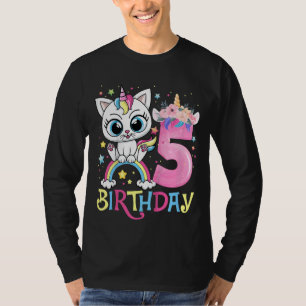 Kinder kutkat Unicorn Face Floral 5 jaar oud 5th B T-shirt