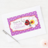 kinder ladybug book bord of ID name sticker (Envelop)
