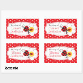 kinder ladybug book bord of ID name sticker (Vel)
