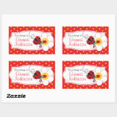 kinder ladybug book bord of ID name sticker (Vel)