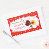 kinder ladybug book bord of ID name sticker (Envelop)