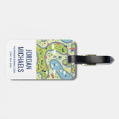 Kinder landschapspatroon bagagelabel (Achterkant horizontaal)