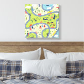 Kinder landschapspatroon canvas afdruk (Insitu (Slaapkamer))