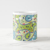 Kinder landschapspatroon extra grote beker (Voorkant)