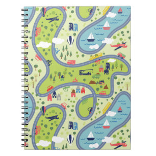 Kinder landschapspatroon notitieboek