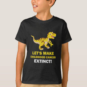 Kinder laten we kinderkanker uitsterven Dinosaur T-shirt