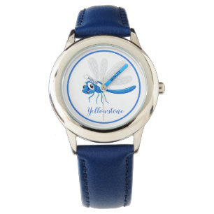 Kinder leder-horlogegele-aardse libellen horloge
