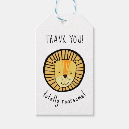 Kinder leeuw volledig Roarsome Oerwoud Dank je wel Cadeaulabel (Voorkant)