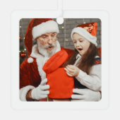 Kinder letter G Monogram kerstboom Metalen Ornament (Achterkant)