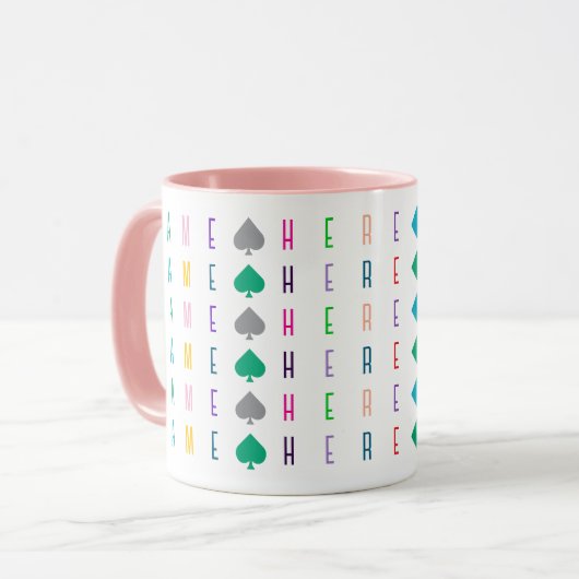 Kinder Leuk en Gekleurde Aangepaste 16 Letters of Mok (Voorkant links)