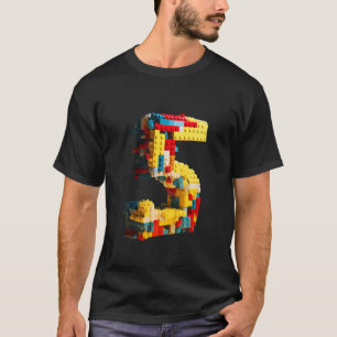 Kinder Leuke Blokbouw 5e Verjaardag 5 jaar oud T-shirt