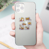 Kinder Leuke Bouwplaats en Voertuigen Sticker (Telefoon)