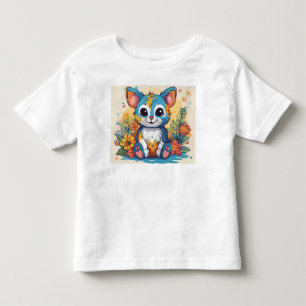 Kinder Leuke Dier Grafisch Ontwerper T-shirt