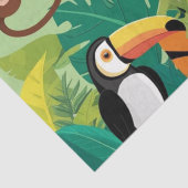 Kinder Leuke Dieren Oerwoud Tijgeraap Decoupage Tissuepapier (Detail)