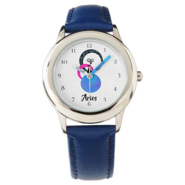 *~* Kinder Leuke Ram Zodiac Gekke Grappig Horloge (Voorkant)