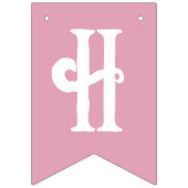 Kinder Leuke Roze Vlinder Verjaardag Vlaggetjes (Tweede vlag)