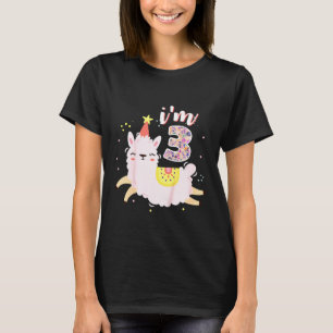 Kinder Leuke Verjaardag Llama Im 3 Jaar Oud Meisje T-shirt