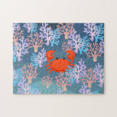 kinder magische krab onder het zee regenboog paste legpuzzel (Horizontaal)