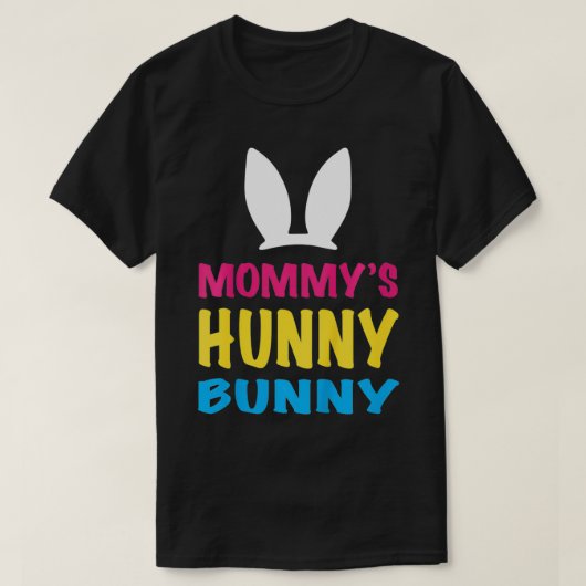 Kinder mammie's Hunny Bunny Pasen T-shirt (Design voorkant)