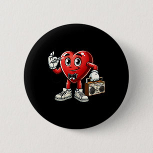 Kinder Mannen Retro jaren '80 jaren '90 Disco Danc Ronde Button 5,7 Cm