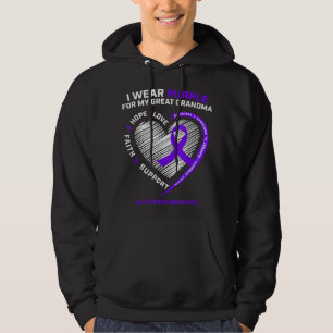 Kinder Mannen Vrouwen Paars Grootmoeder Alzheimer  Hoodie