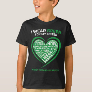 Kinder Mannen Vrouwen Zuster Nierziekte Transplant T-shirt