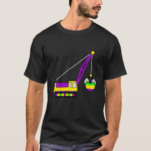 Kinder Mardi Gras Heart Crane Lifting Carnival Mas T-shirt