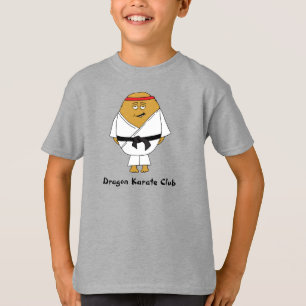 Kinder Martial Arts Karate Club Cartoon Character T-shirt
