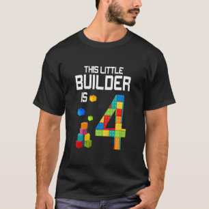 Kinder Master Builder 4 jaar oud kind 4 jaar oud T-shirt