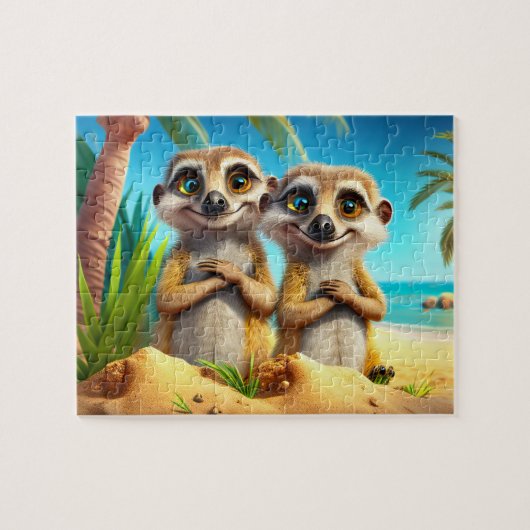 Kinder Meerkats Jigzaag Puzzle - Tropisch Legpuzzel (Horizontaal)