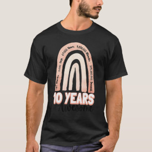 Kinder meisje 10e verjaardag 10 jaar oude regenboo t-shirt