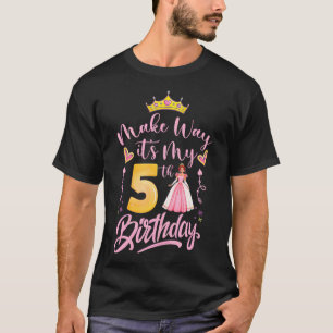 kinder meisje baby roze maakt het mijn vijfde verj t-shirt