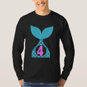 Kinder meisje van 4 jaar Tweede Vierde verjaardag  T-shirt