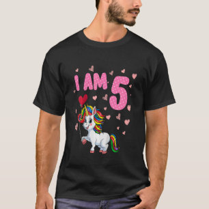 Kinder meisjes 5 jaar oud prinses Unicorn T-shirt